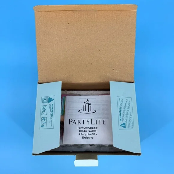 PartyLite Ceramic Cupcake Votive Candle Holder Set 2 Birthday Kitsch Retro Decor - Picture 4 of 7